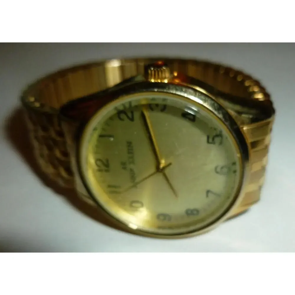 Anne Klein‎ Gold Tone Expansion Band Watch 10/8246 Y121E
